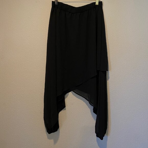 Ursime Black Flowy Harem Skirt Pants 3XL Fairycore Boho‎ Style - Picture 2 of 7